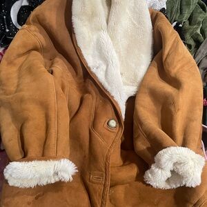 Women's Tan Shearling Coat